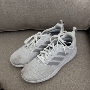Adidas Kids Gray and White Sneakers